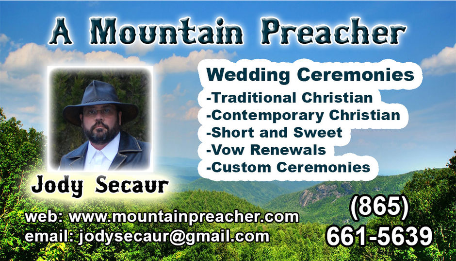 Officiants in Sevierville - A Mountain Preacher