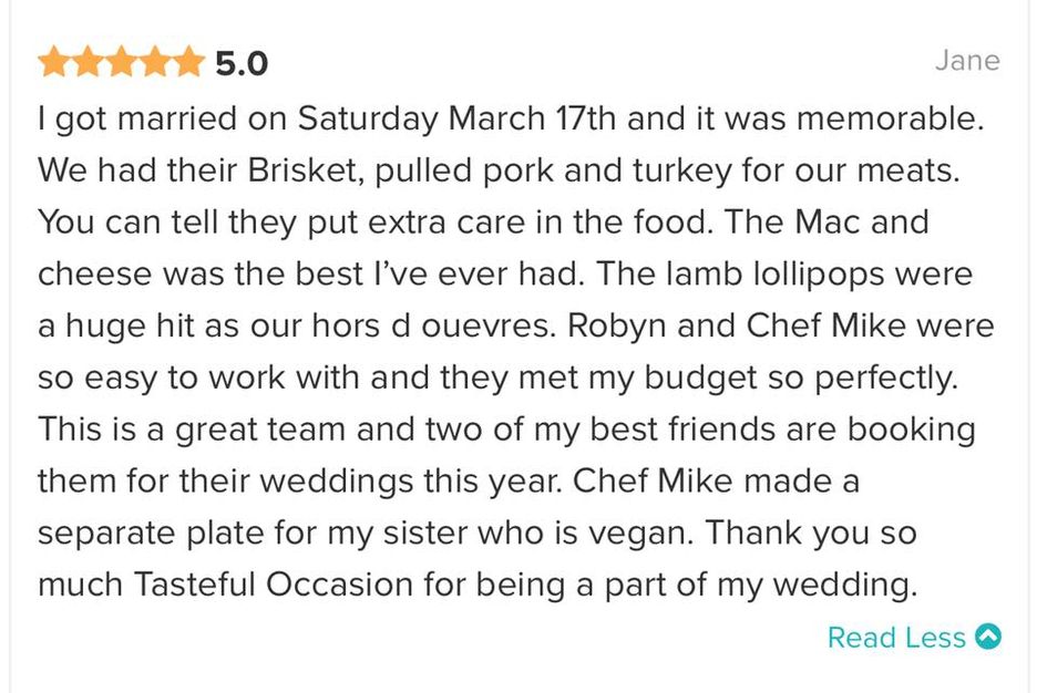 Caterers in Grove City - Tasteful Occasion