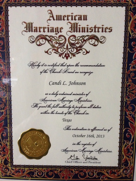 Officiants in Magnolia - Weddings By Candi