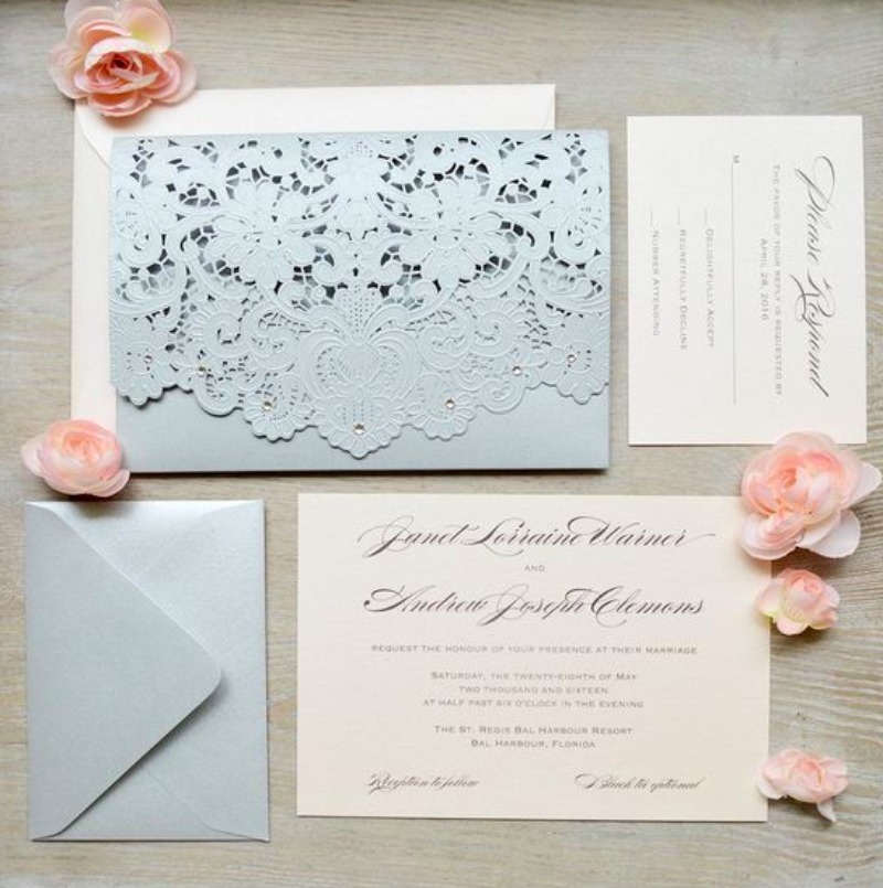 Wedding Invitations PAPER & LACE Wedding Chicks