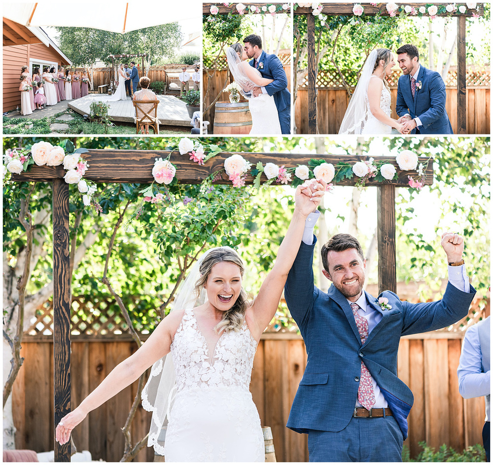 Hayley + Matt’s California Garden Backyard Wedding