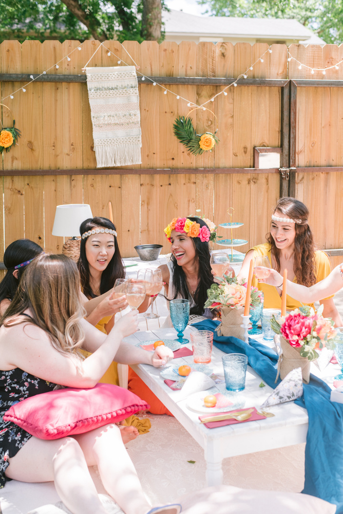 Vibrant Boho Brunch Inspired Bachelorette Alternative During A Pandemic