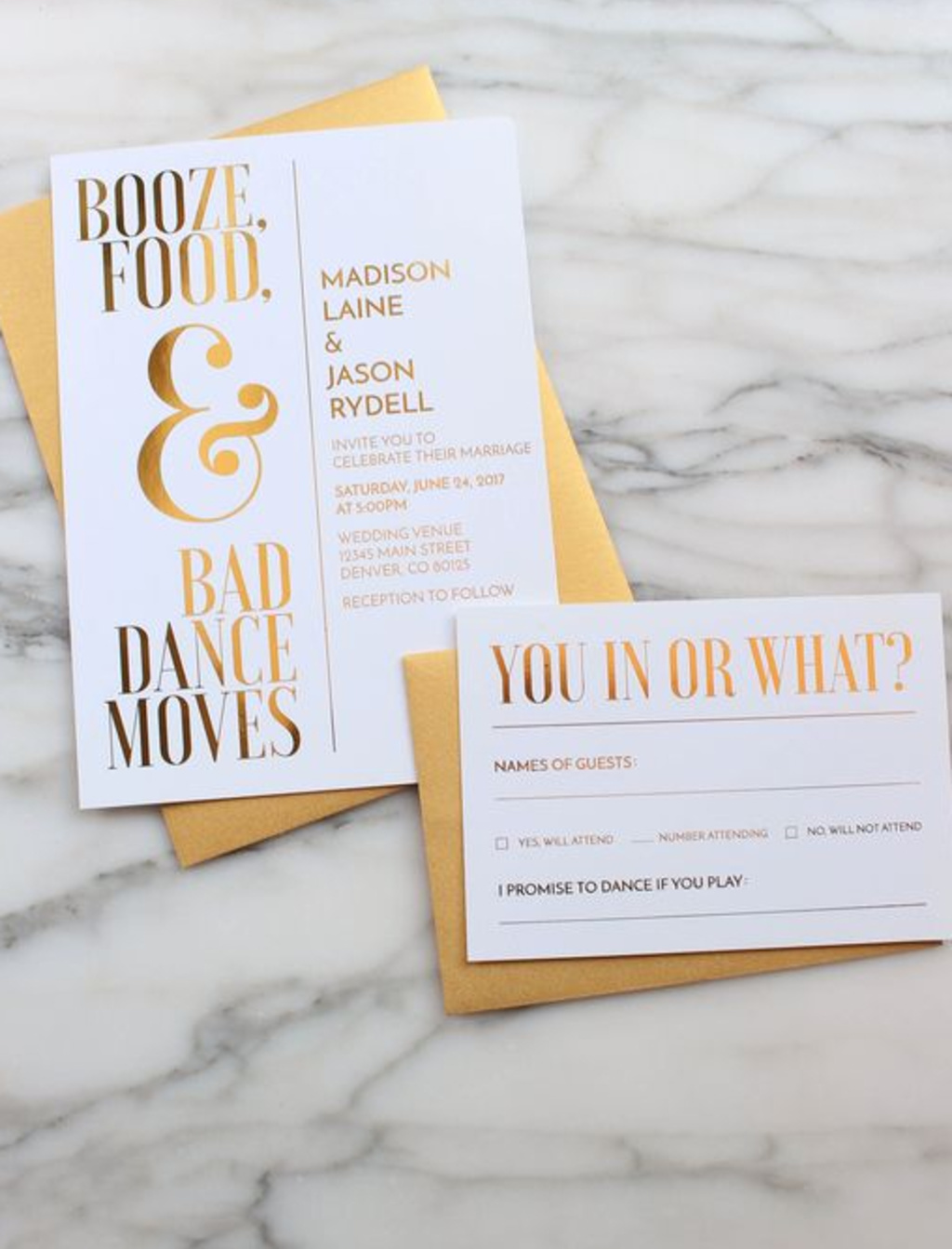 Simple & Elegant Gold Wedding Style