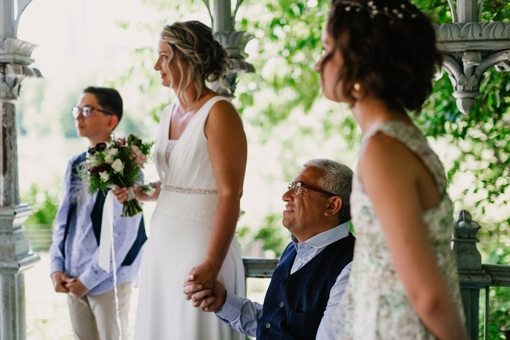 Intimate Wedding Ceremony In Central Park.