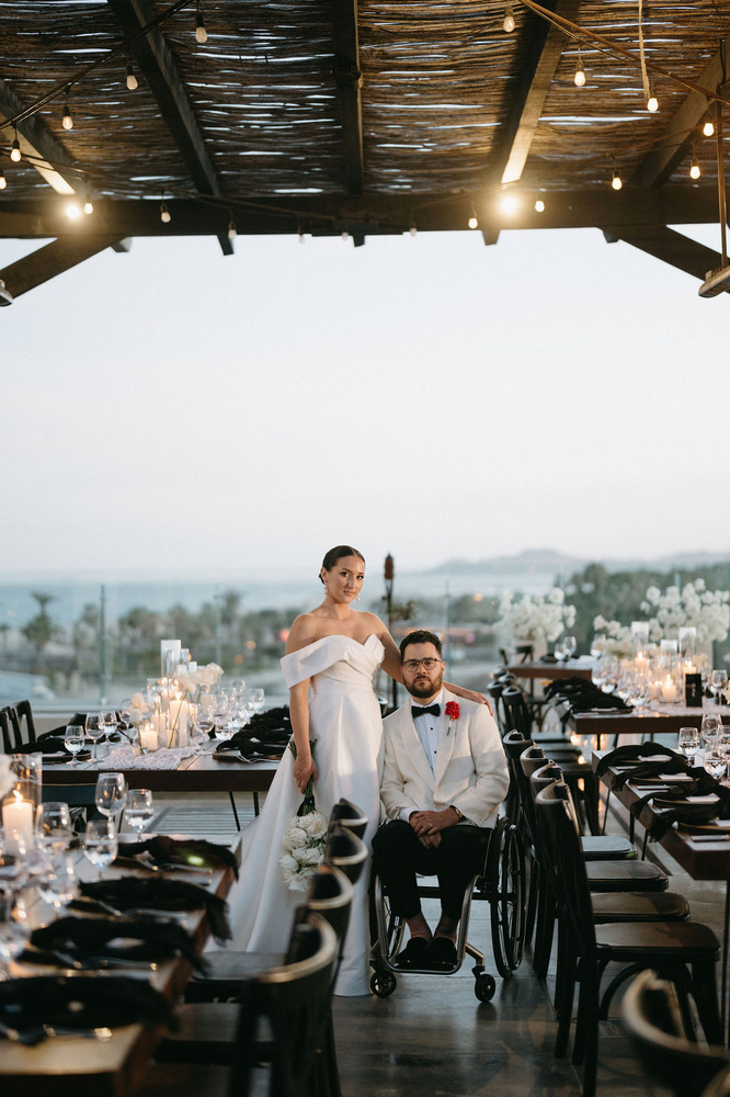 A Modern Monochromatic Beach Wedding