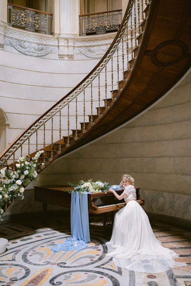 Dusty Blue Romantic Wedding Inspiration At Château D'astros