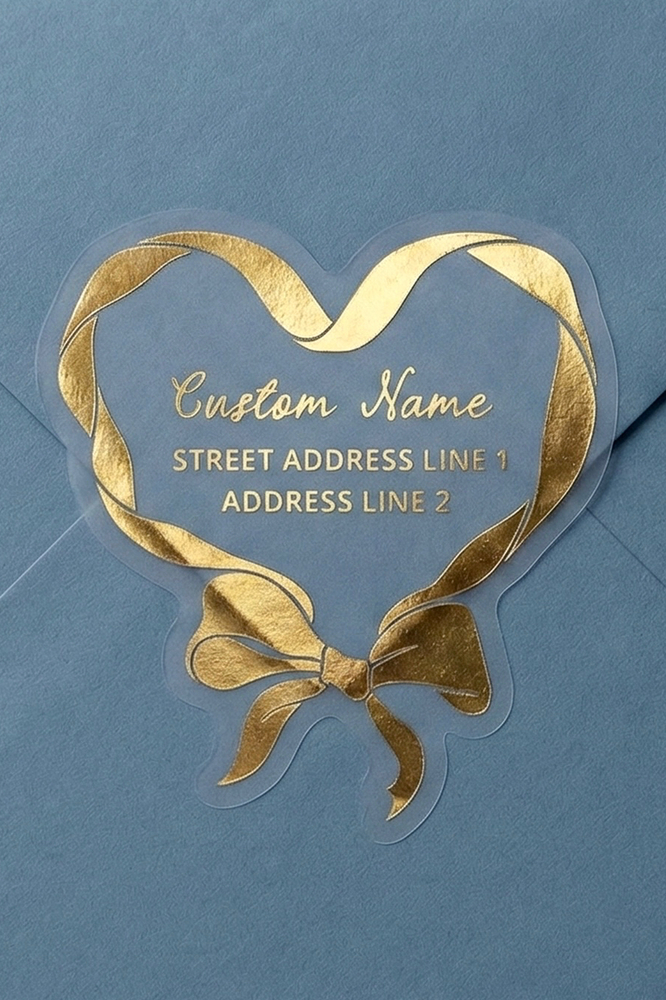 Put A Bow On It: The Dreamiest Coquette Guest Address Stickers For Your Wedding Stationery