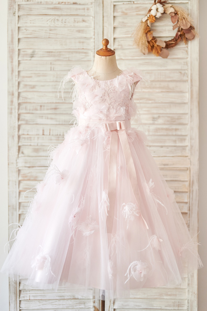 12 Super Cute Pink Flower Girl Dresses Under $100