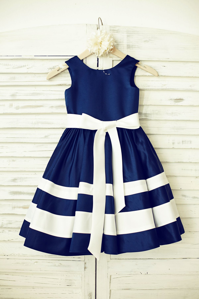 Satin Flower Girl Dresses For A New Year's Eve Wedding