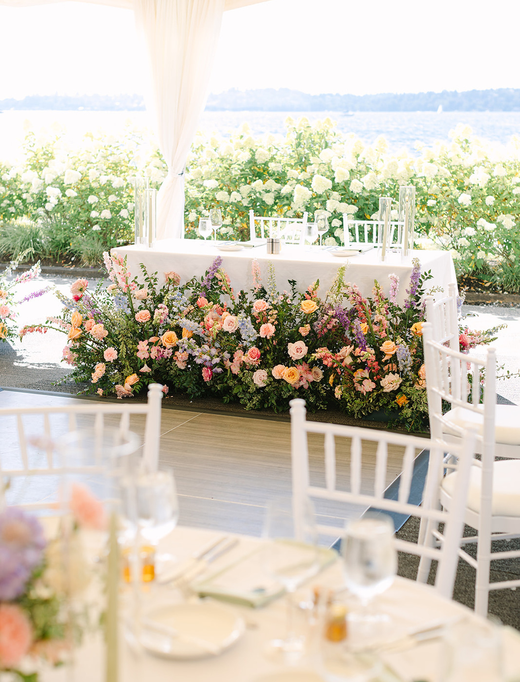 Soft Pastel Florals On Seattle's Waterfront