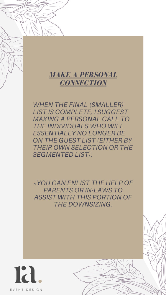 Wedding Pivot | How To Reduce Guest List