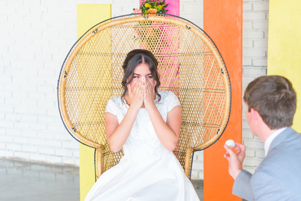 A Colorful And Modern Styled Shoot Becomes A Surprise Proposal  At The State House In Utah