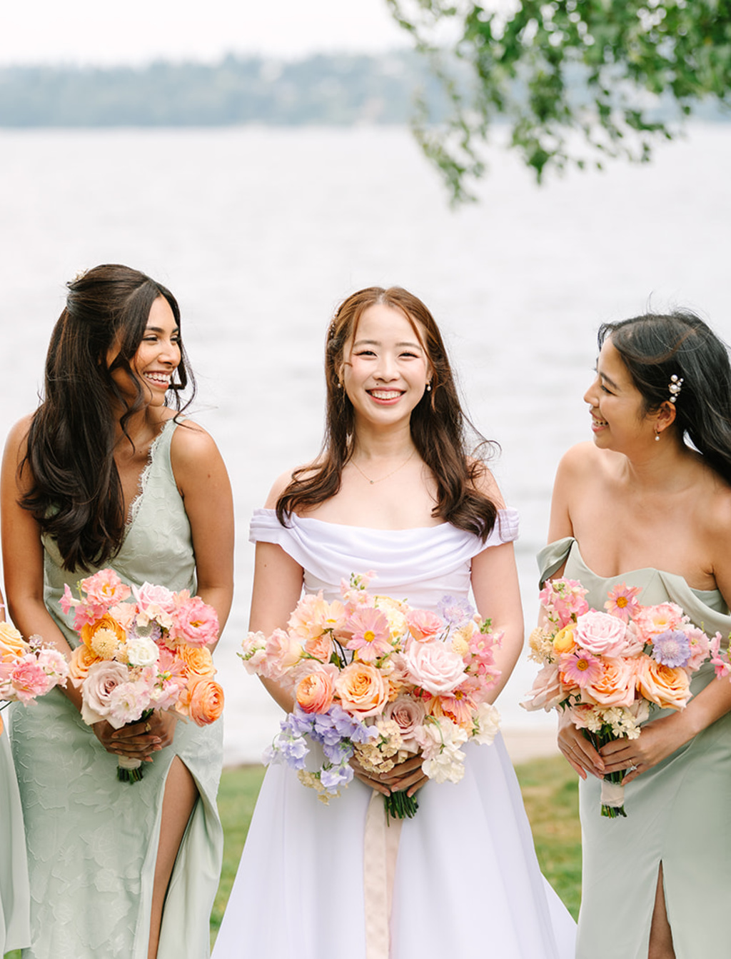 Soft Pastel Florals On Seattle's Waterfront