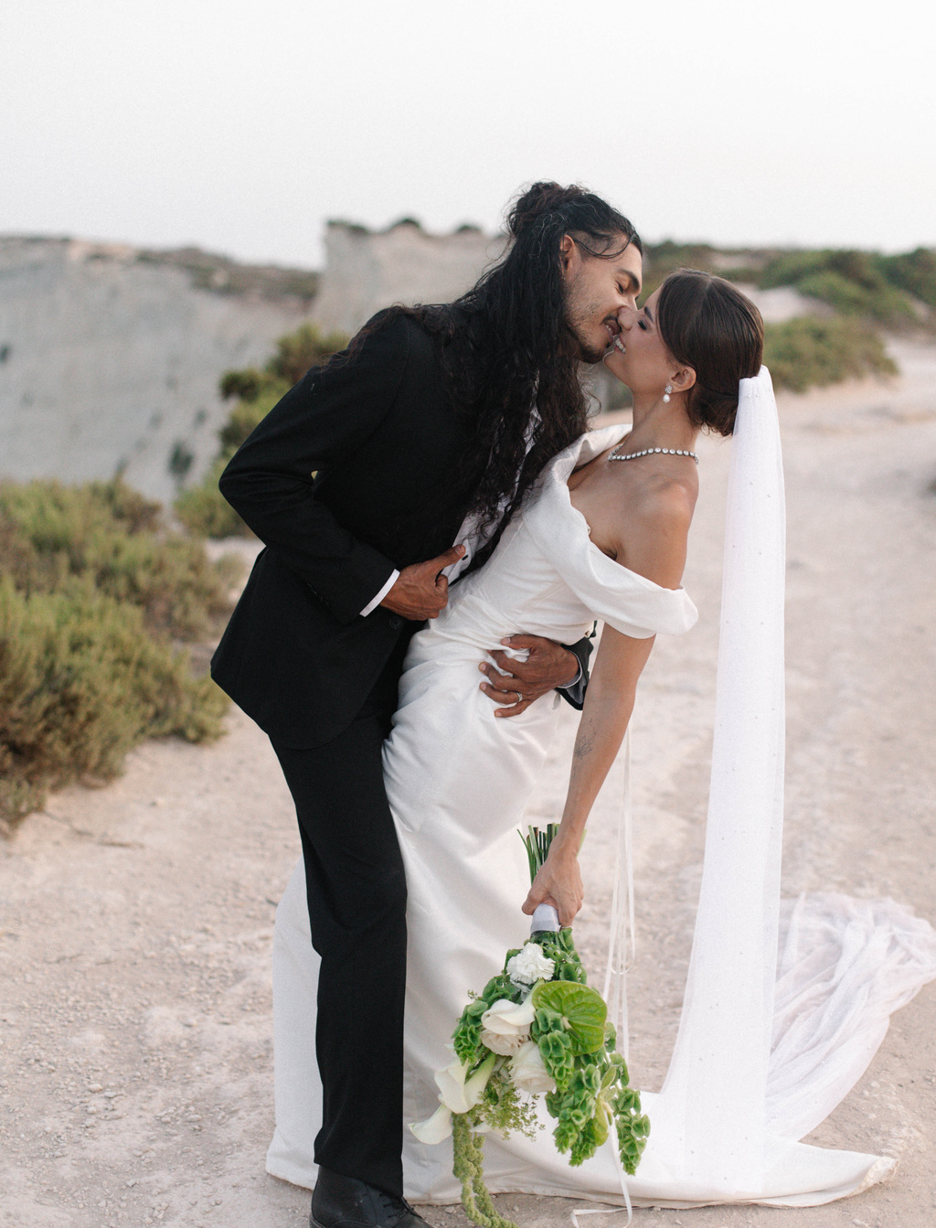 An Intimate Elopement Along Malta's Coastline: A Bridal Editorial Amidst Munxar's Cliffs