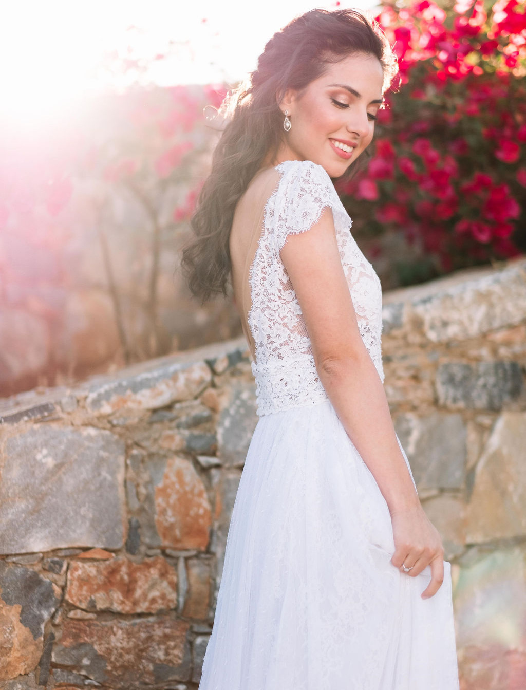 Ethereal Bridal Shoot In A White Villa In Crete