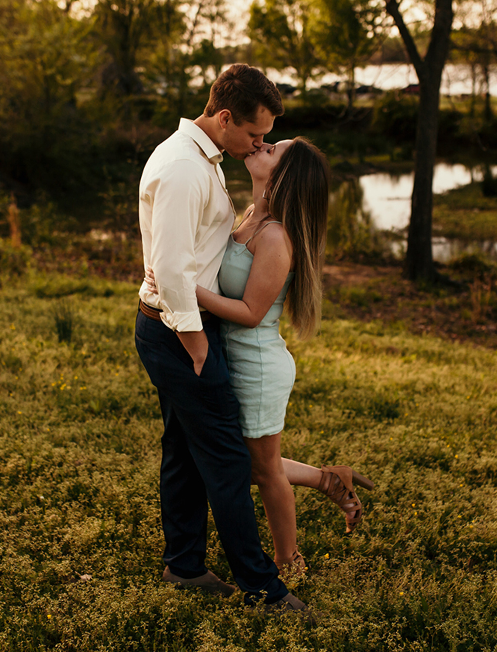 Summer Engagement Session At Two Rivers Park In Little Rock, Arkansas