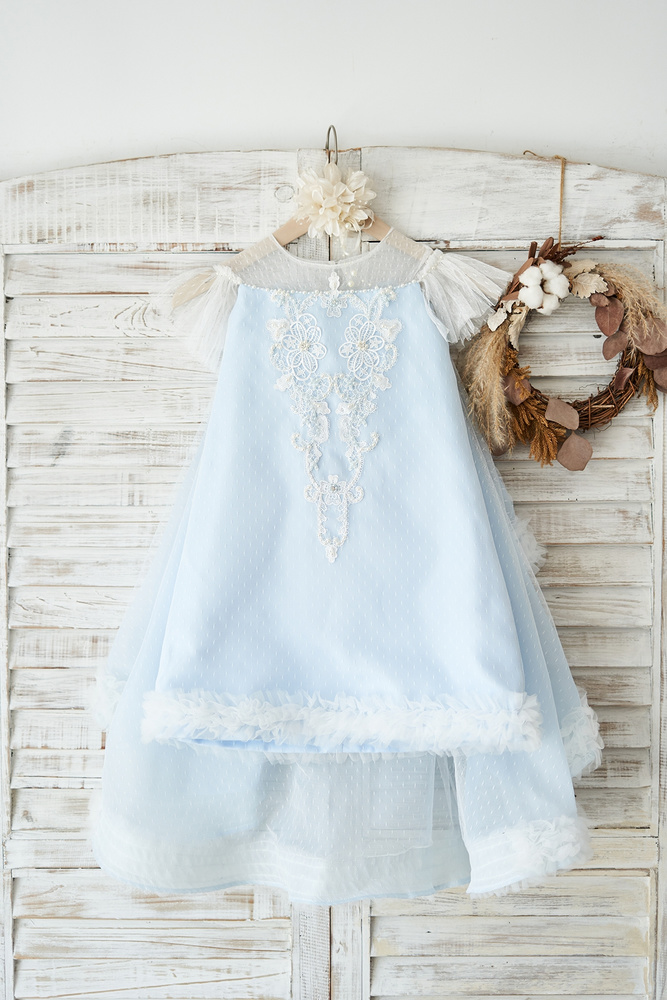 8 Blue Tulle Flower Girl Dresses For Every Style And Budget