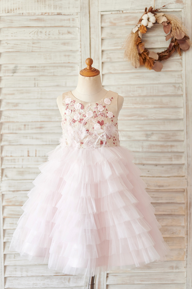 14 Best 3d Embroidery Flower Girl Dresses For Enchanted Forest Wedding