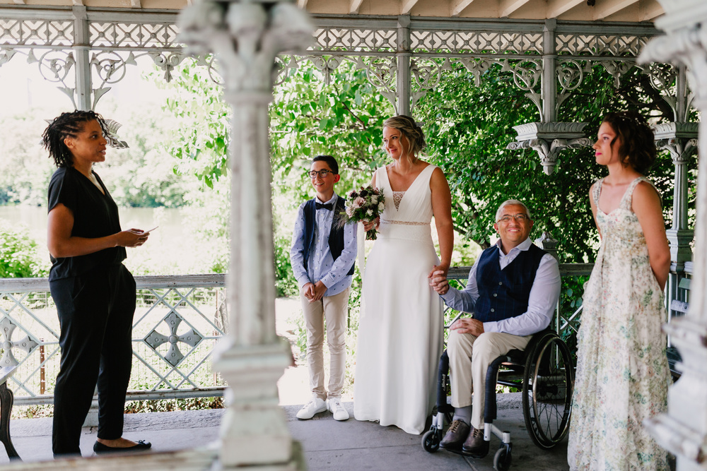 Intimate Wedding Ceremony In Central Park.