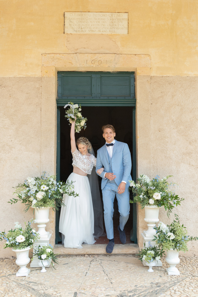 Dusty Blue Romantic Wedding Inspiration At Château D'astros