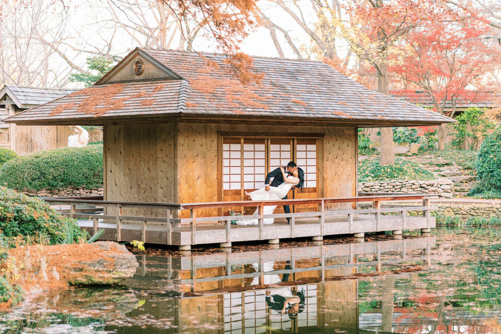 Beautiful Winter Wedding At The Fort Worth Botanical Garden's Japanese Garden