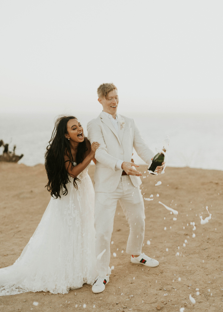 Kat + Jeremy, Golden Malibu Elopement At Point Dume