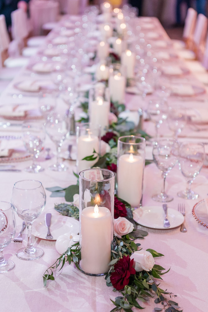 Blush + Burgundy Jw Marriott Las Vegas Wedding