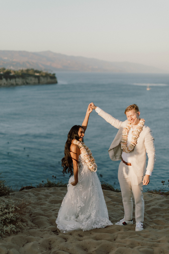 Kat + Jeremy, Golden Malibu Elopement At Point Dume
