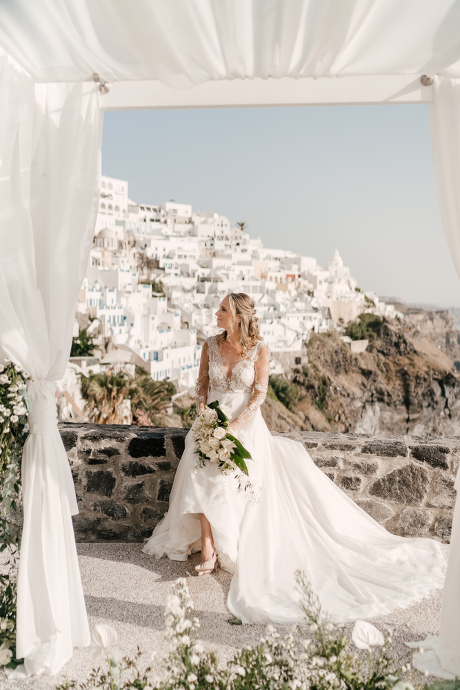 Romantic Wedding  In Santorini