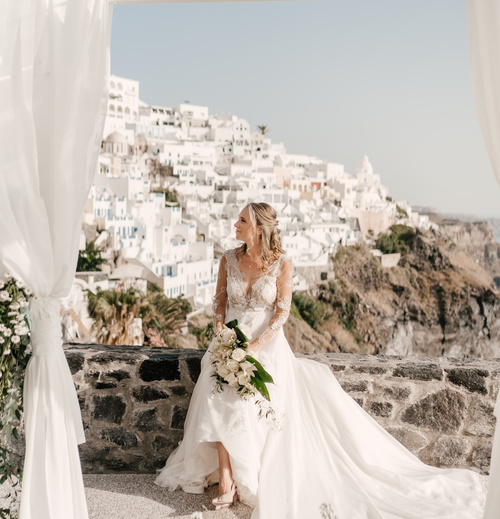 Romantic Wedding  In Santorini