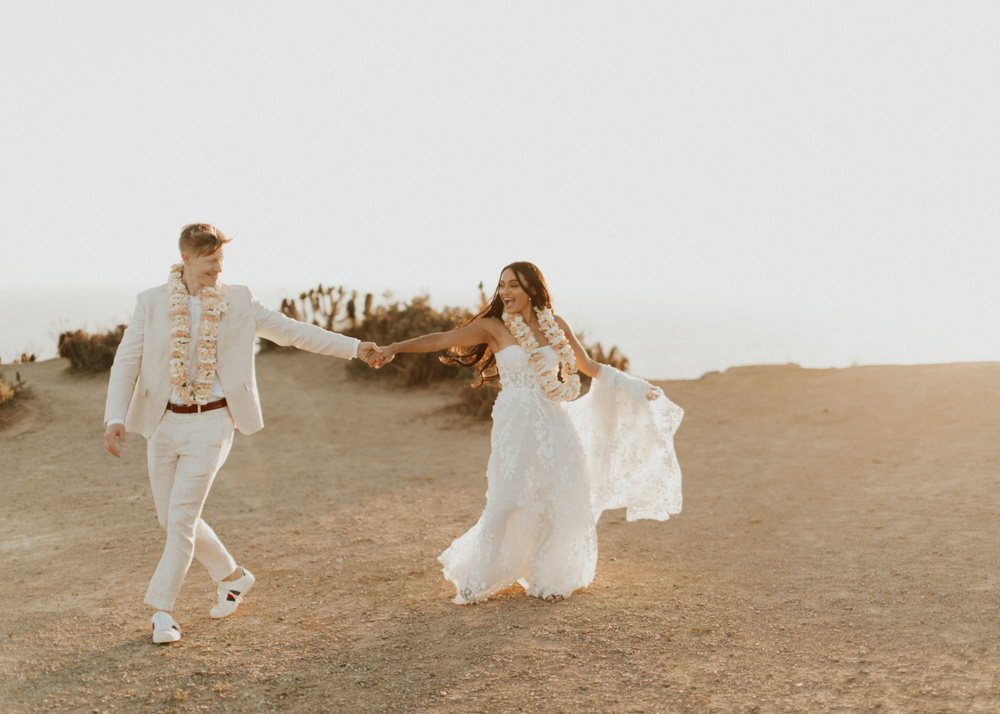 Kat + Jeremy, Golden Malibu Elopement At Point Dume