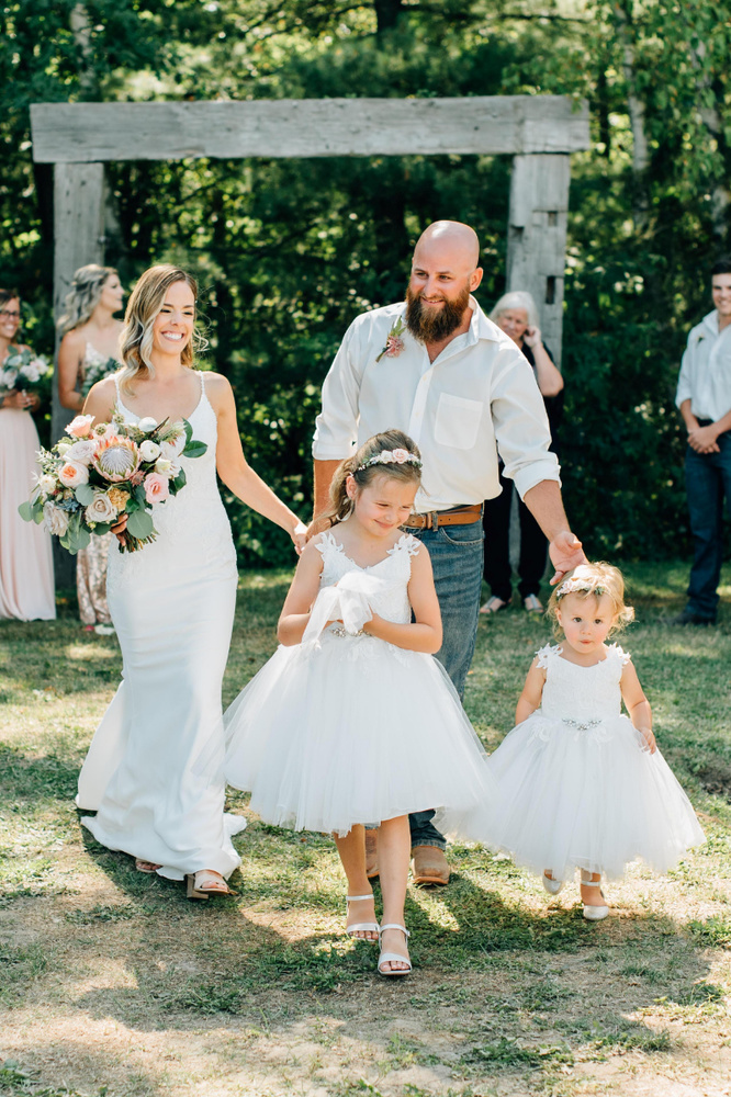 Adorable Flower Girls In Our Ivory Flower Girl Dresses