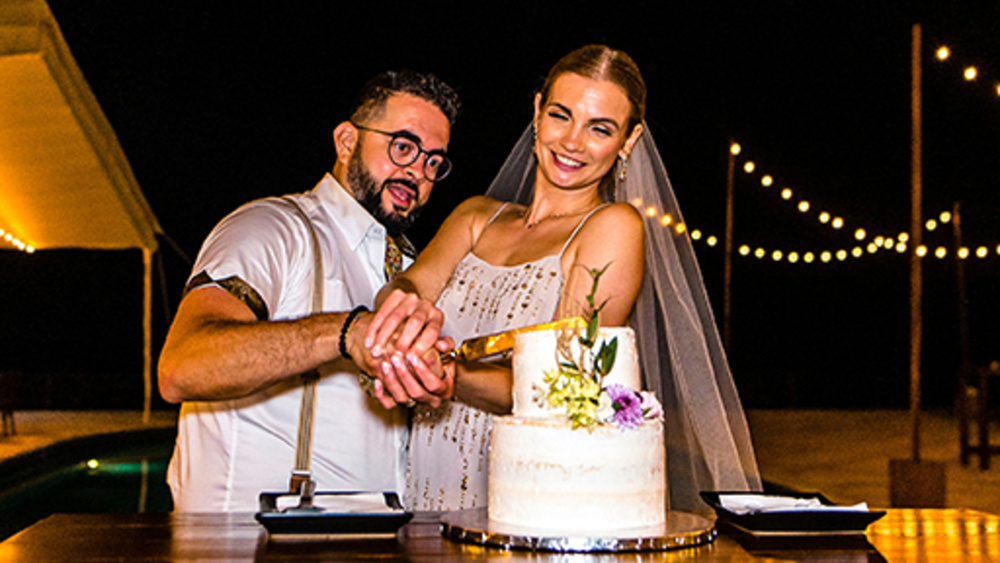 Destination Wedding In Front Of The Caribbean Ocean