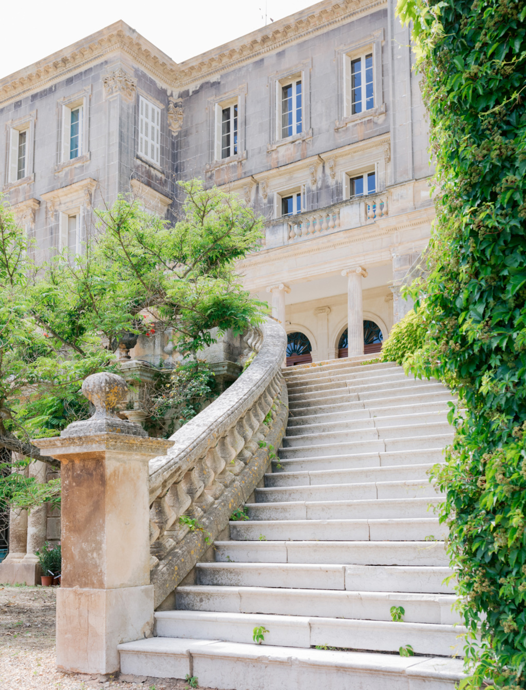 Dusty Blue Romantic Wedding Inspiration At Château D'astros