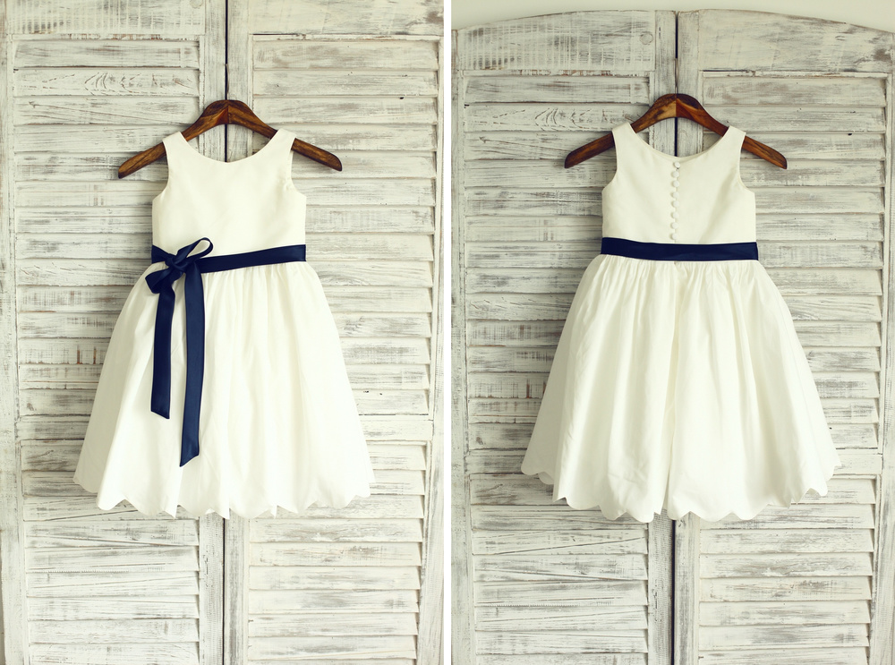 Cotton Flower Girl Dresses For A Casual Summer Wedding
