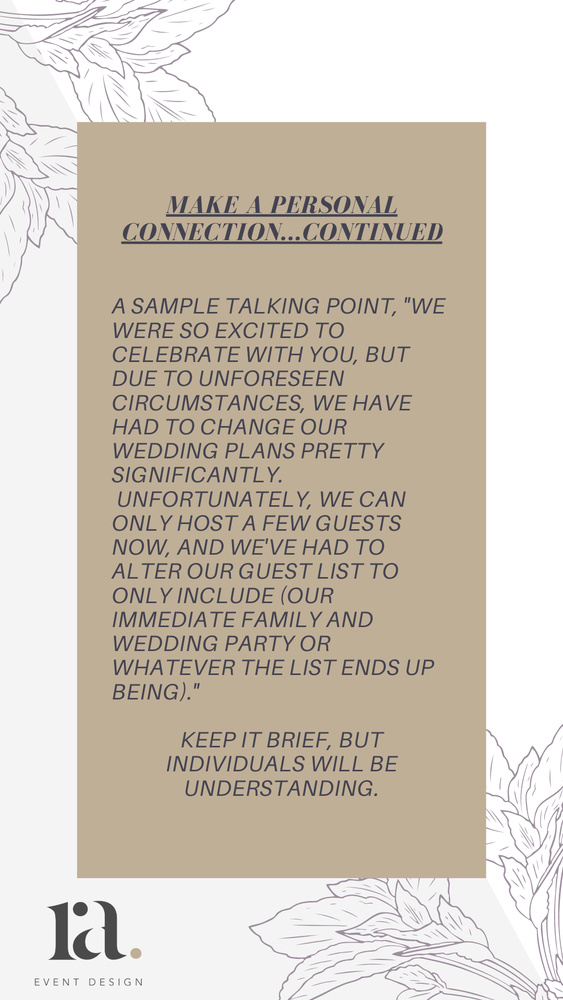 Wedding Pivot | How To Reduce Guest List