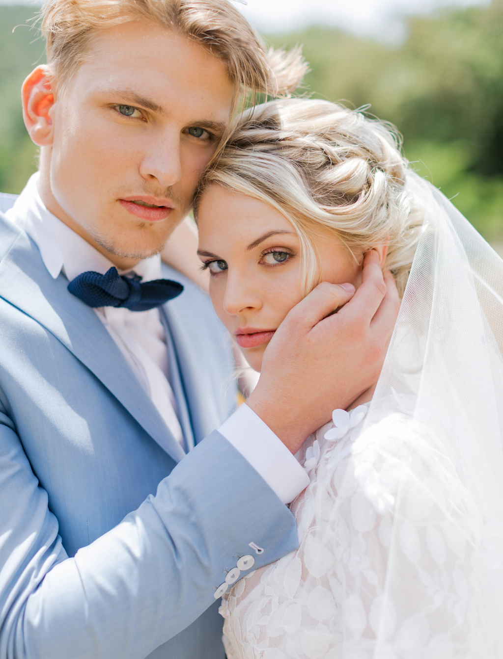 Dusty Blue Romantic Wedding Inspiration At Château D'astros