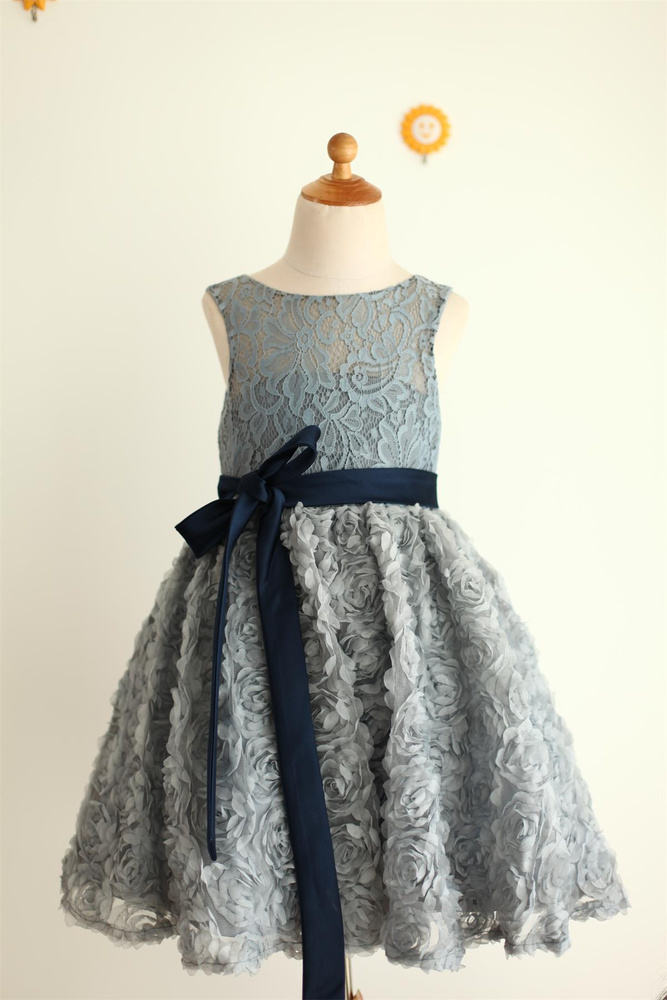Neutral Palette Flower Girl Dresses For Modern Wedding