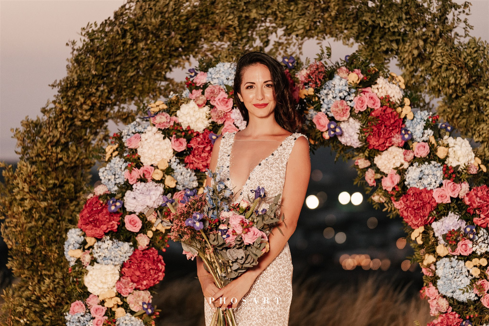 Bright, Bold, And Romantic Elopement In Santorini