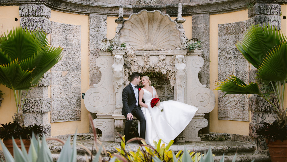 Beautiful Vizcaya Gardens Wedding