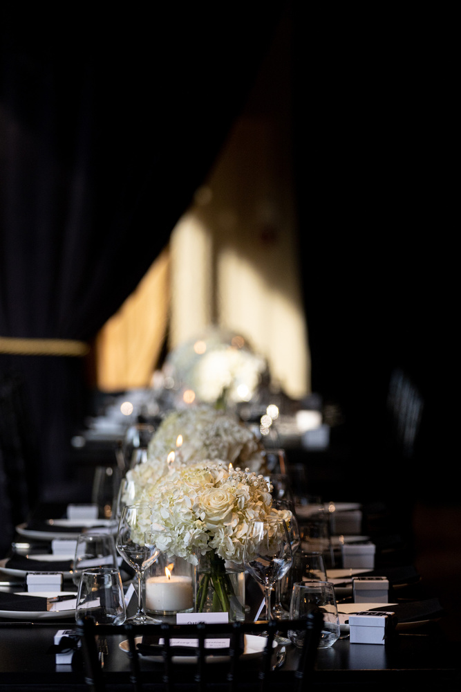 Elegant Black & White Vow Renewal Event In Athens Greece