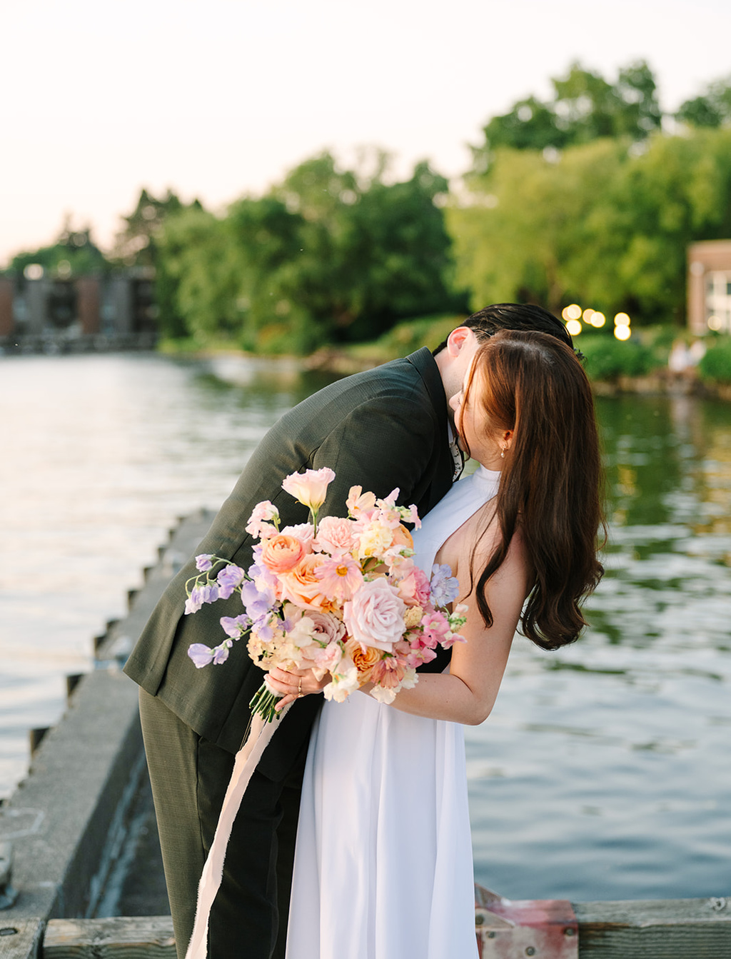 Soft Pastel Florals On Seattle's Waterfront