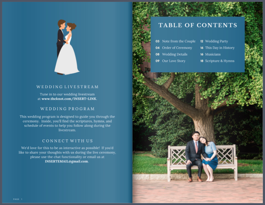 What To Include In Your Wedding Program