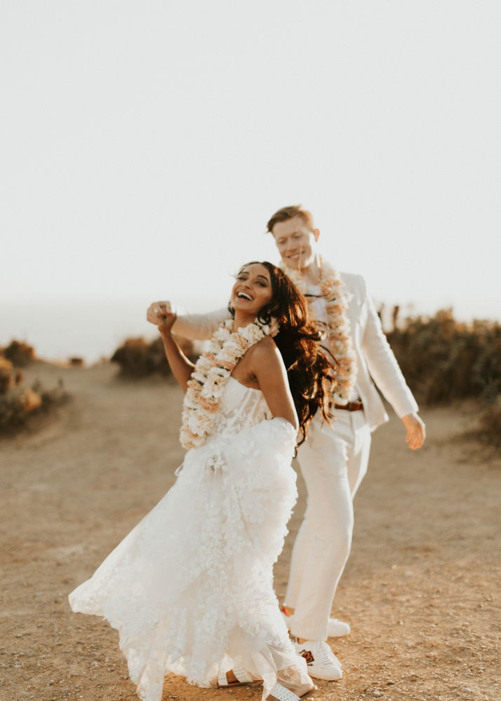 Kat + Jeremy, Golden Malibu Elopement At Point Dume