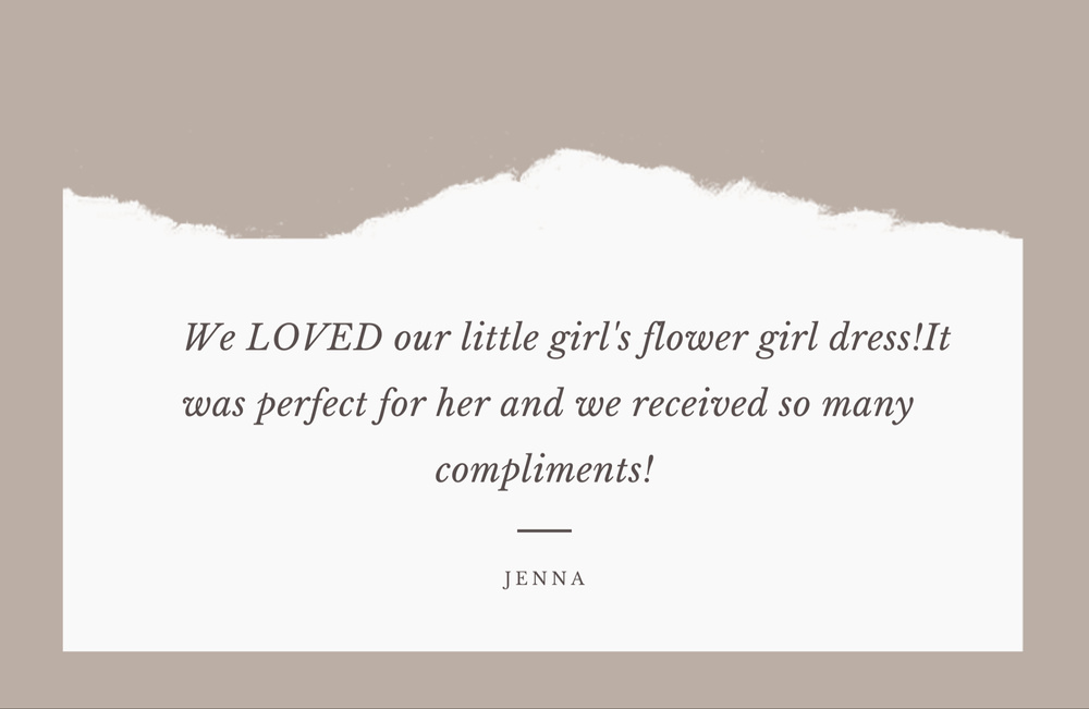 Customer Wearing Our Gorgeous Champagne Flower Girl Dress