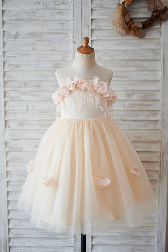 14 Best 3d Embroidery Flower Girl Dresses For Enchanted Forest Wedding