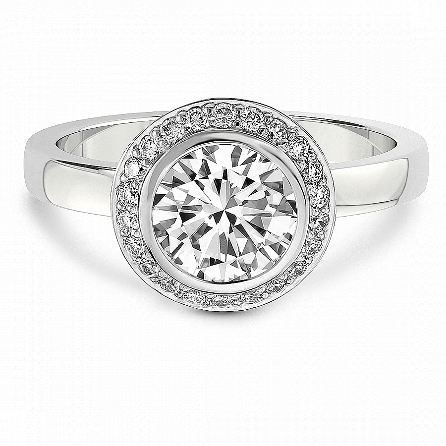 Bezel Diamond Engagement Rings