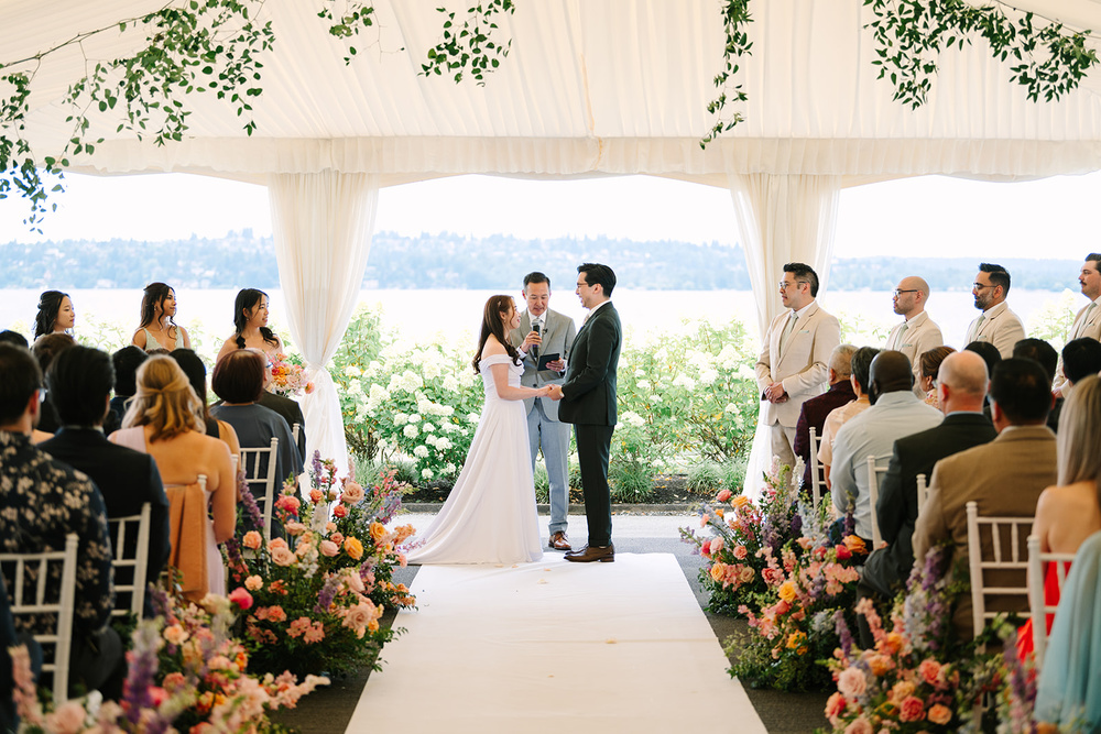 Soft Pastel Florals On Seattle's Waterfront