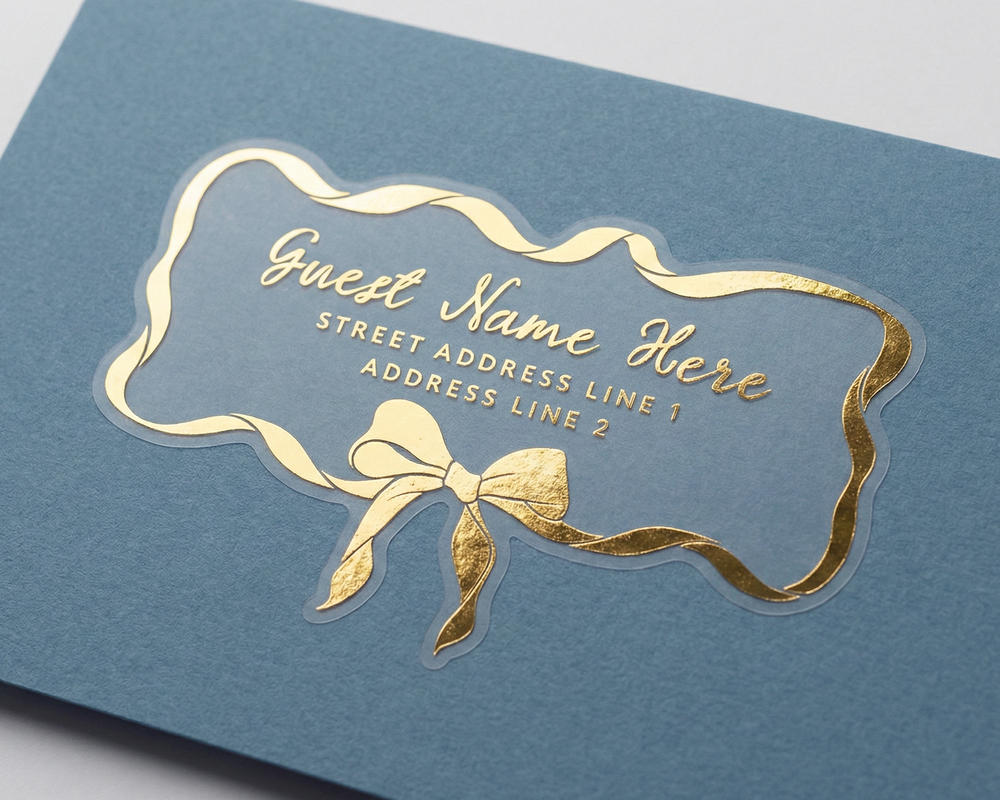 Put A Bow On It: The Dreamiest Coquette Guest Address Stickers For Your Wedding Stationery