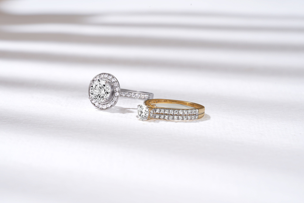 White Gold & Yellow Gold Engagement Rings
